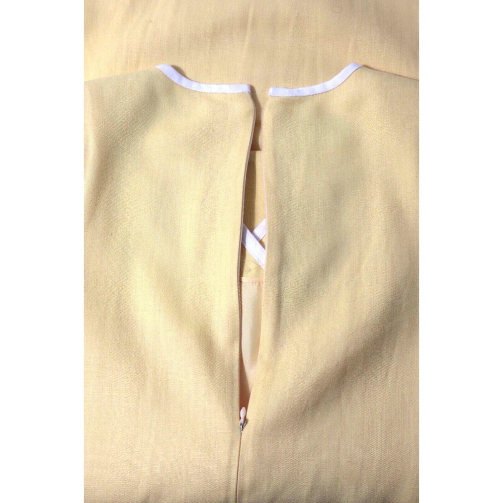 Talbots Petite Women's Midi Dress Suite Yellow Office Lady Professional Size 10 - Picture 4 of 7